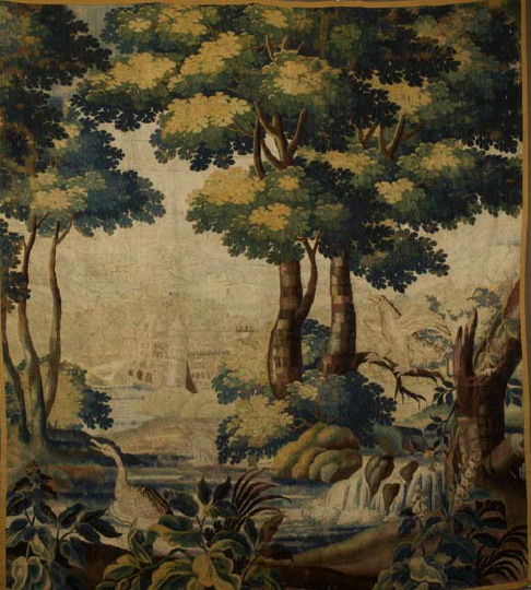 Large Franco-Belgian Verdure Tapestry