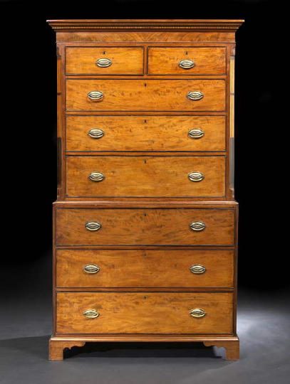 George III Mahogany Chest on Chest  29ab1