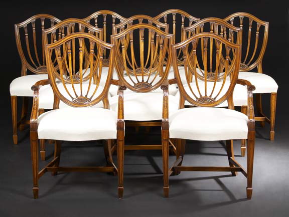 Set of Ten Hepplewhite Style Mahogany 29ac9