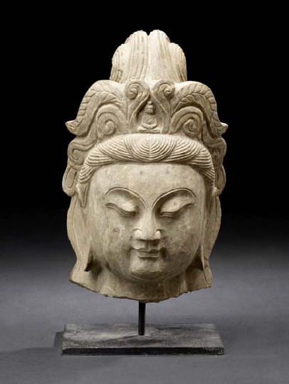 Chinese Carved Stone Head of Guan 29ad8