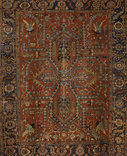 Antique Persian Serapi Carpet,