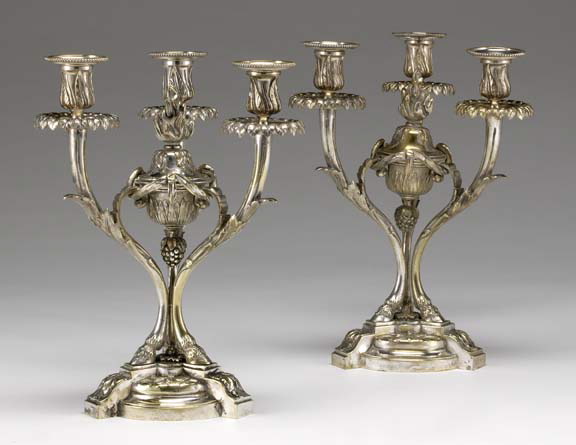 Pair of Italian Silvered Brass 29b5d