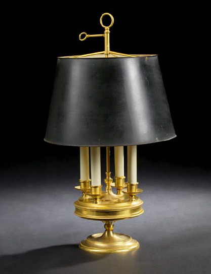 French Gilt Lacquered Brass Four Light 29b67