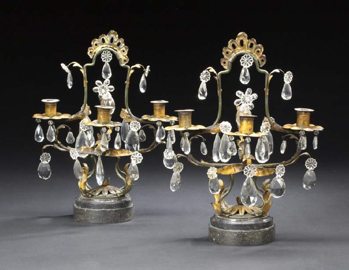 Pair of French Parcel Gilt Wrought Iron 29bb3