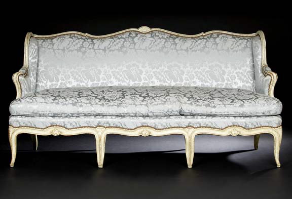 Louis XV Style Polychromed Sofa  29bbb