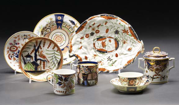 Five Pieces of English Regency Porcelain