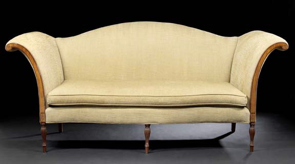 Adam-Style Mahogany Sofa,  the