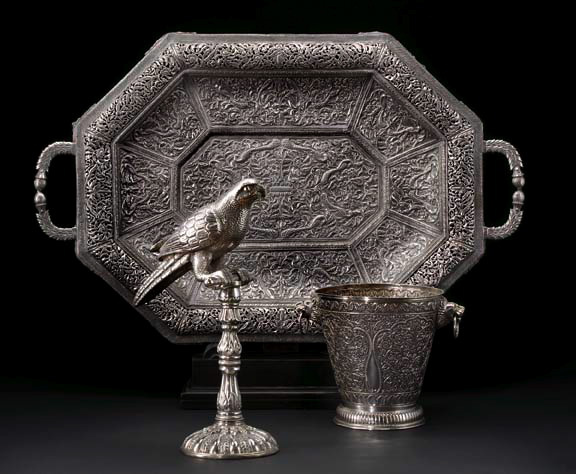 Late Raj .900 Silver Falcon Table