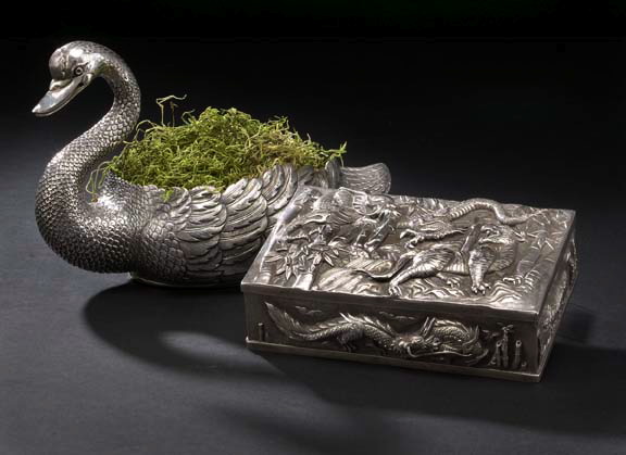 Indian Sterling Silver Swan-Form