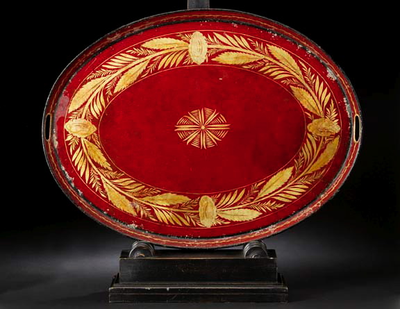 Good Restauration Parcel-Gilt Antique-Red