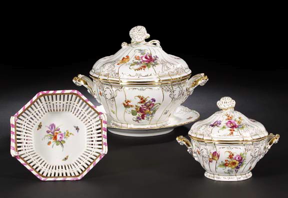 Five-Piece Porcelain Soup-Serving