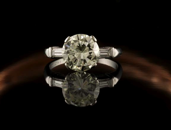 Lady's Platinum and Diamond Engagement-Style