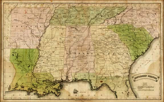 A Map of The Southern States by