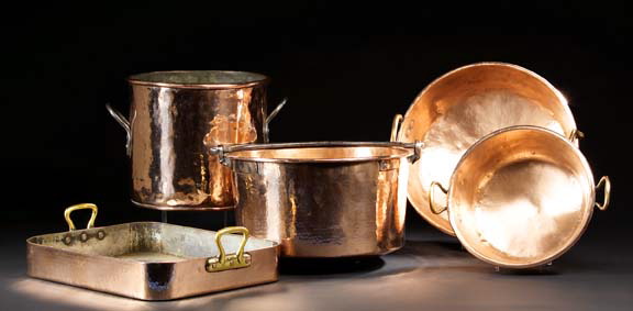 French Brass-Handled Copper Cooking