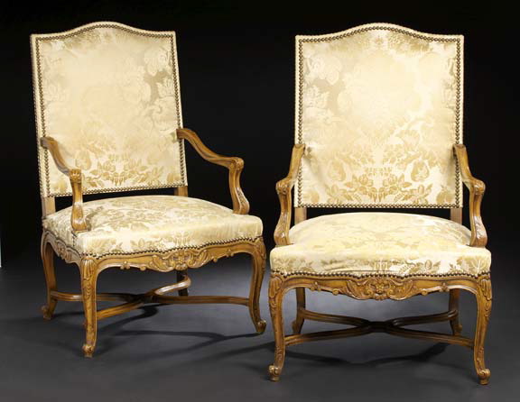 Pair of Louis XIV-Style Walnut