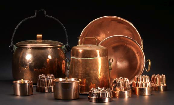 French Copper Two-Handled Covered
