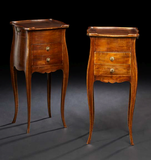 Pair of Provincial Louis XV-Style Bedside