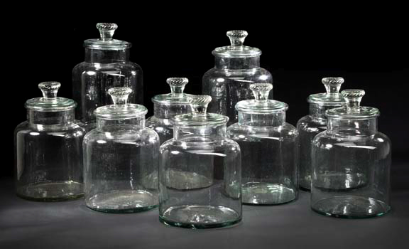 Collection of Nine English Blown