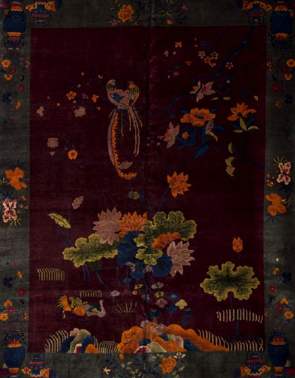 Chinese Art Deco Carpet,  9' x