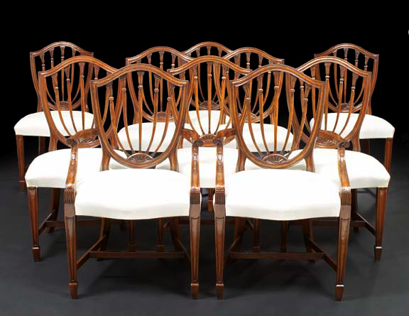 Suite of Ten George III-Style Mahogany