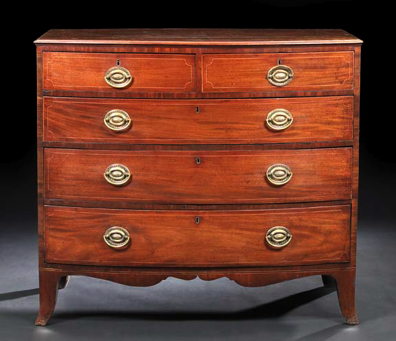 Regency Mahogany Bowfront Chest  29e87