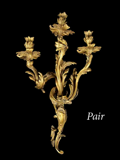 Large Pair of French Gilt-Bronze