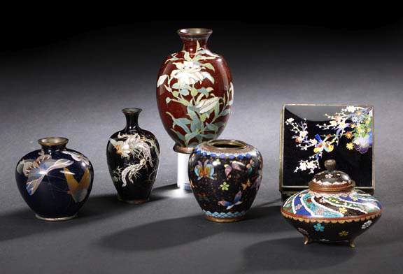 Group of Six Japanese Cloisonne 29f1d