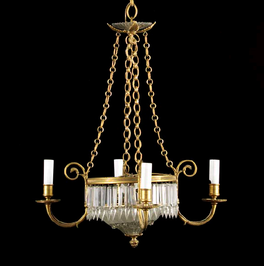 Edwardian Gilt Brass and Cut Glass 29f38