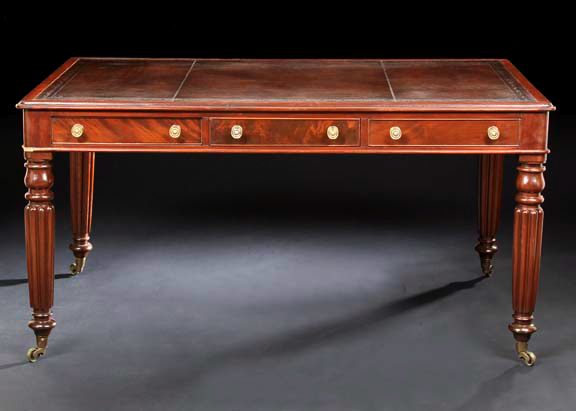 William IV-Style Mahogany Writing Table,