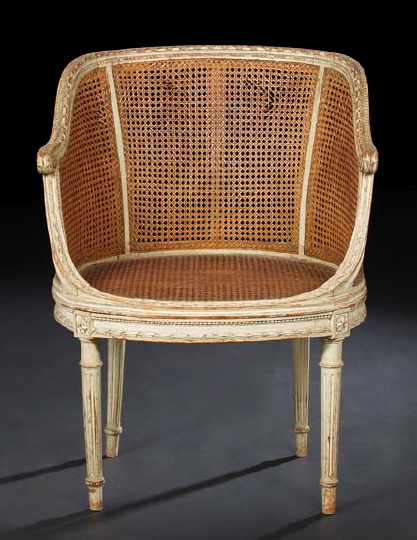 Louis XVI Style Polychromed Caned 29f94