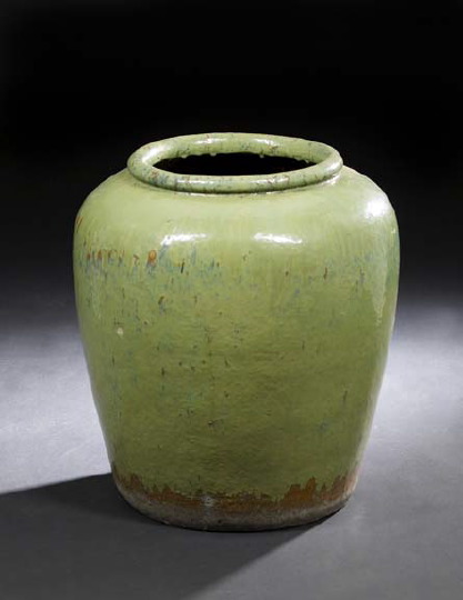 Large Chinese Green Glazed Storage 29bfc