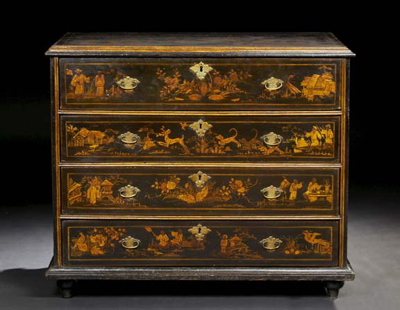 George III Style Ebonized Chinoiserie 29c10