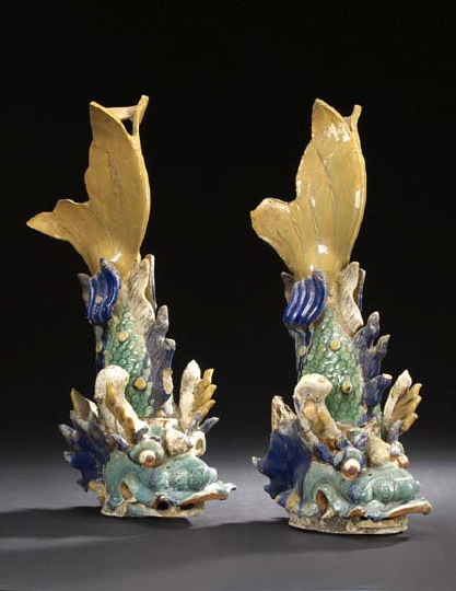 Large Pair of Chinese Tile Works 29c18