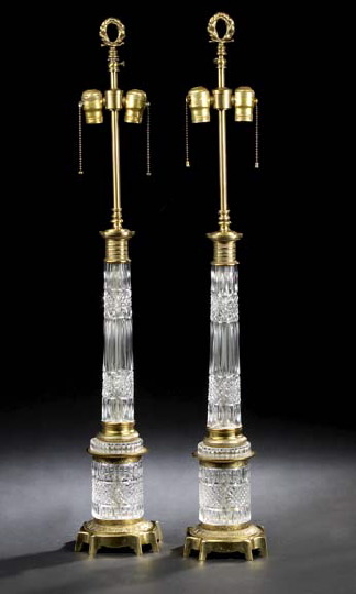 Stately Pair of French Antique-Gilded