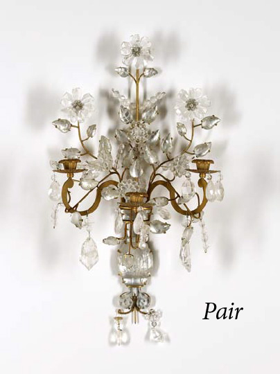 Opulent Pair of French Rock Crystal Mounted 29c30