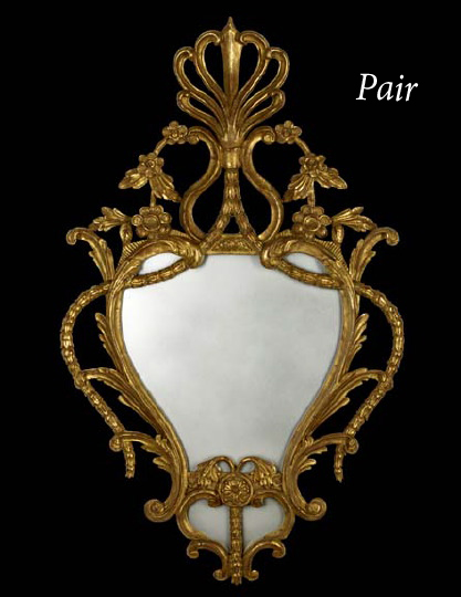 Pair of Continental Carved Giltwood