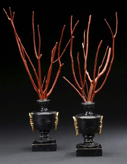 Large Pair of Italian Faux-Coral