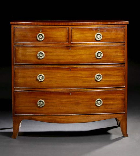 Regency Mahogany Bowfront Chest  29c8a