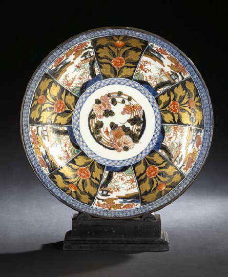 Large Japanese Imari Porcelain Charger,