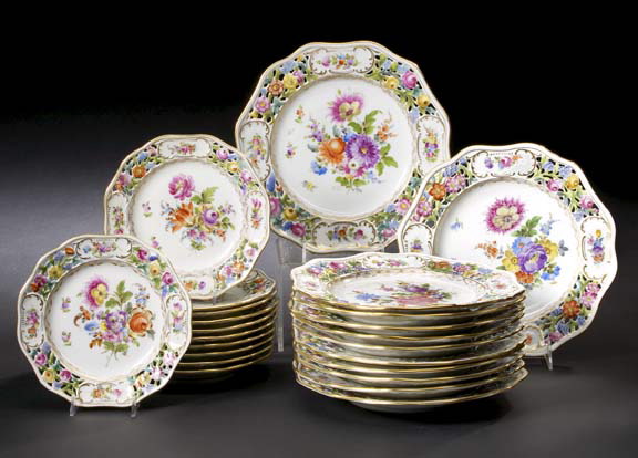 Twenty-Three-Piece Partial Set of Potschappel