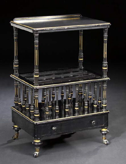 Victorian Gilt Decorated and Ebonized 29cf4