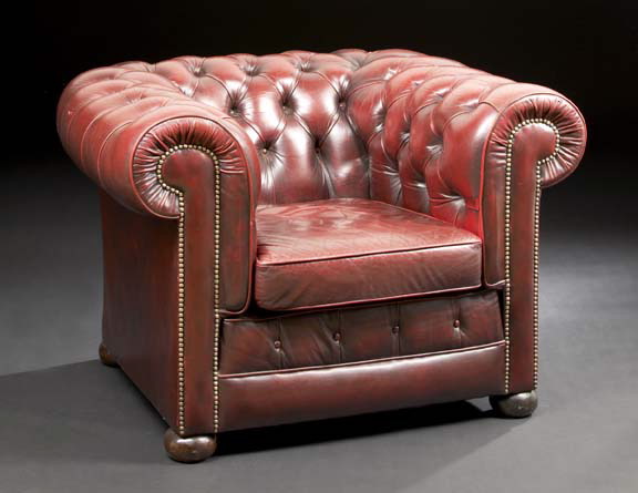 Edwardian Leather Upholstered Club 29cfa