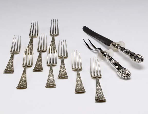 Two-Piece Sterling Silver Carving Set,