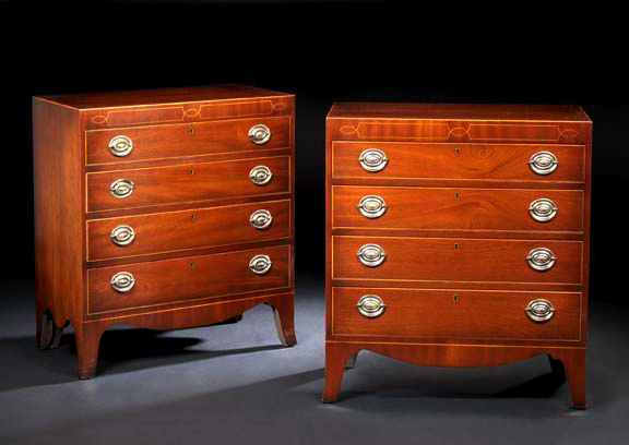 Pair of George III Style Mahogany 2a2a1