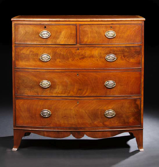 Regency-Style Mahogany Bowfront