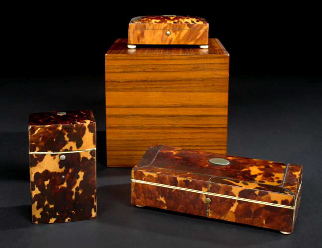 Group of Three Tortoiseshell Boxes,