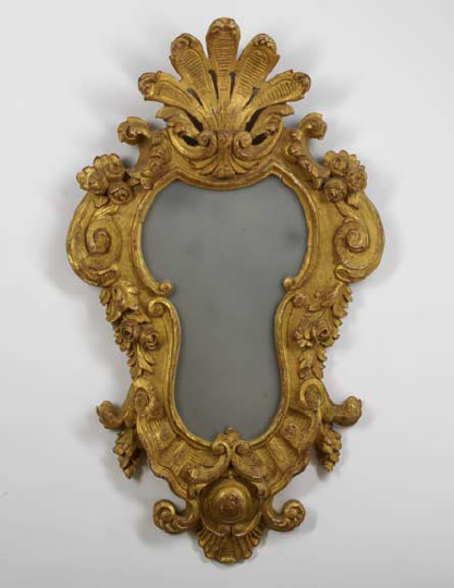 Italian Giltwood Looking Glass  2a323