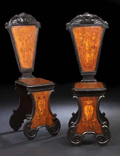 Pair of Italian Inlaid Mahogany 2a324