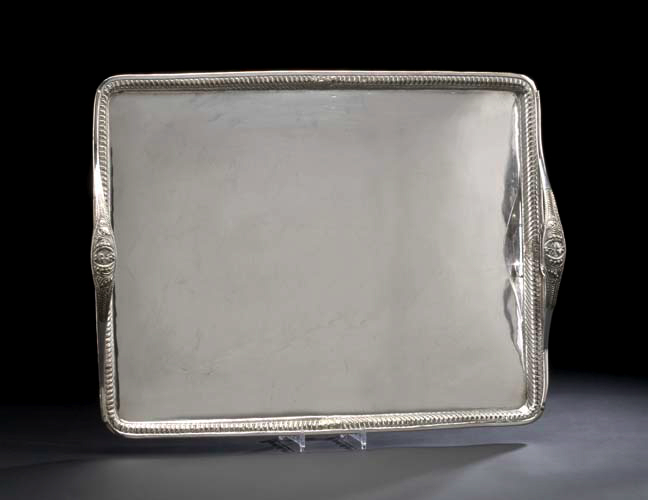 Large Russian Silverplate Tray  2a358