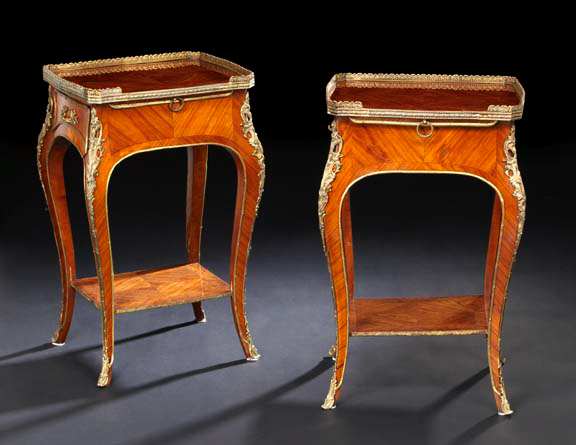 Pair of Louis XV-Style Gilt-Brass-Mounted